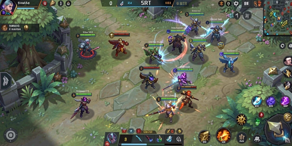 Tampilan menarik dari gameplay strategis 5RT.