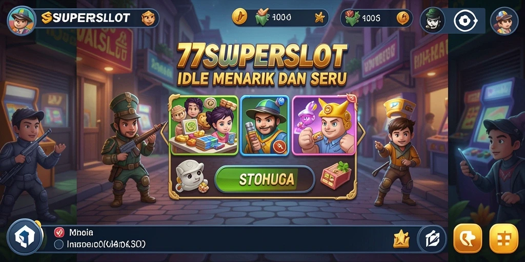 Tampilan gameplay 77SUPERSLOT yang menarik dalam mode Idle.