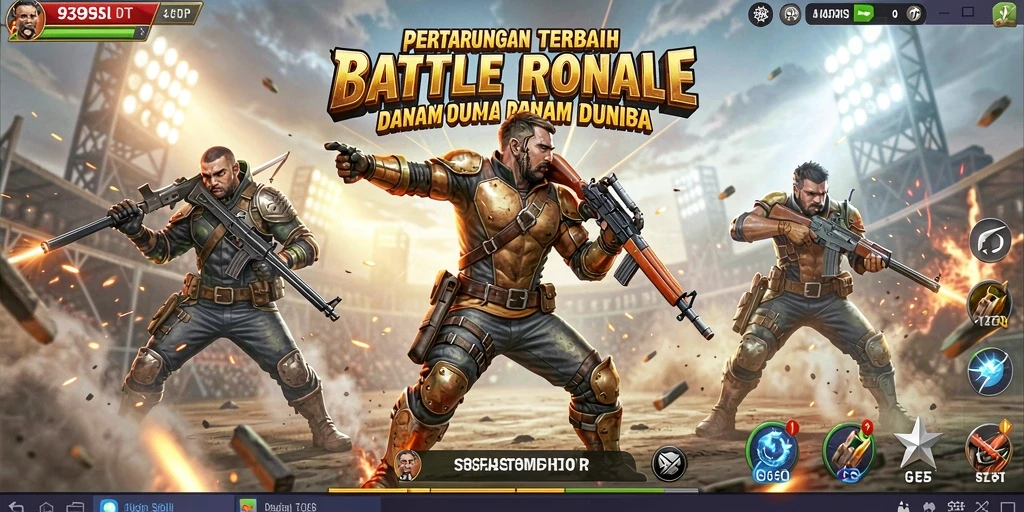 Gameplay mendebarkan 9399SLOT dalam pertarungan Battle Royale.