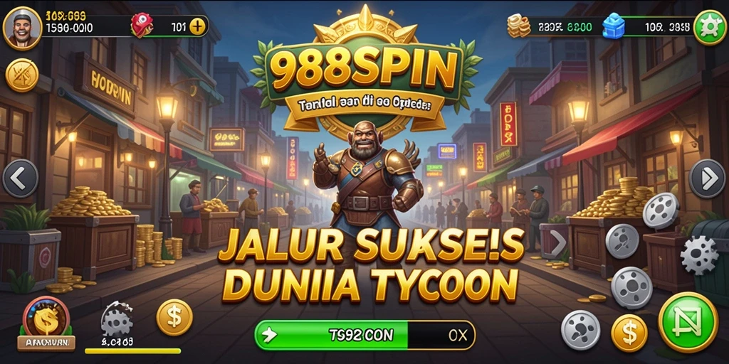 Tampilan gameplay <strong>988SPIN</strong> yang menarik dan dinamis dalam mengelola bisnis.