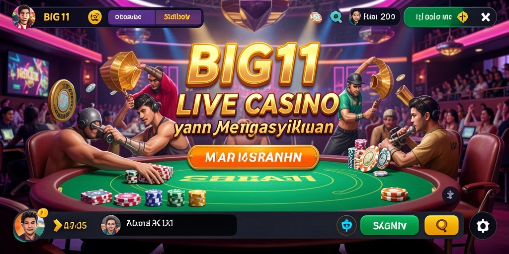 Tampilan gameplay seru dan interaktif di BIG11 Live Casino.