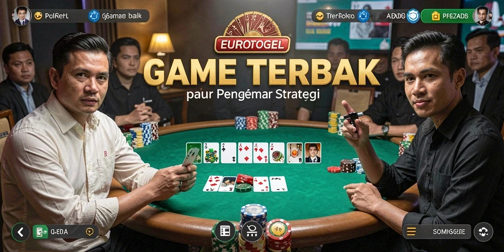 Screenshot gameplay EUROTOGEL menampilkan aksi poker yang mendebarkan.