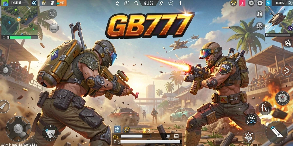 Screenshot menunjukkan aksi mendebarkan dalam gameplay Battle Royale.
