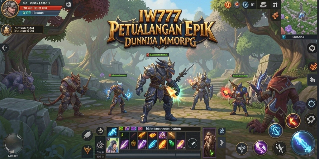 Tangkapan layar IW777 menampilkan pertarungan epik dalam MMORPG.