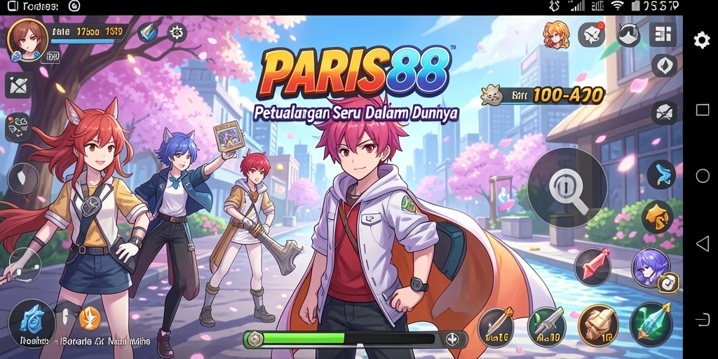 Tampilan gameplay PARIS88 yang menakjubkan dan penuh warna.