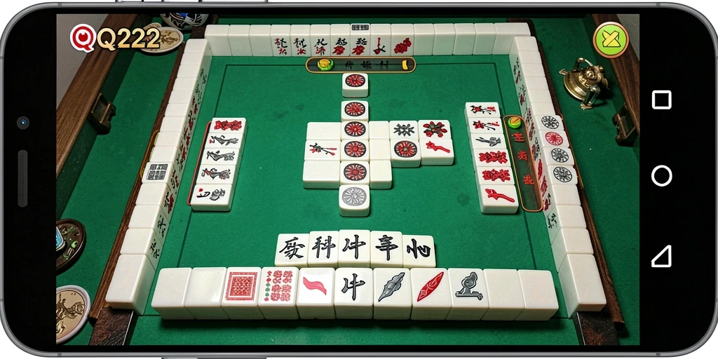 Screenshot utama QQ222 memperlihatkan suasana permainan Mahjong yang seru.