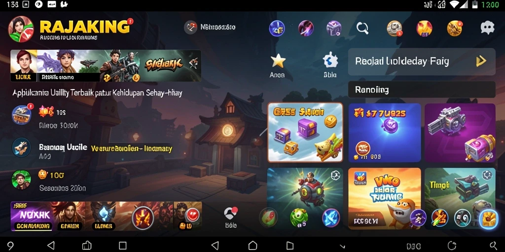 Screenshot RAJAKING menunjukkan interface pengguna yang sederhana dan intuitif.